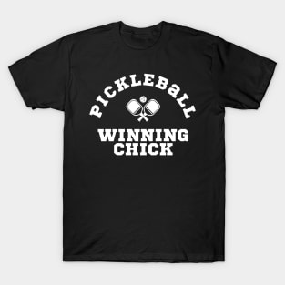 Pickleball WINNING CHICK, peddle ball, fun time playing pickleball T-Shirt